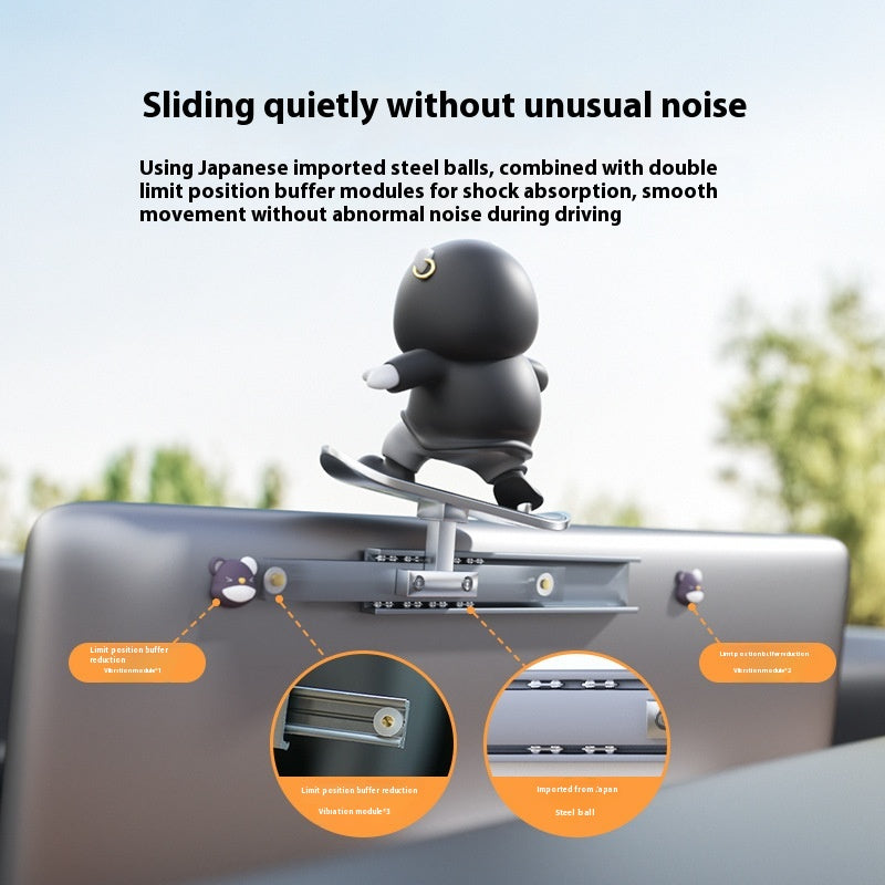 Car Cartoon Animal Bear Center Console Screen Dashboard Bear Car Decoration