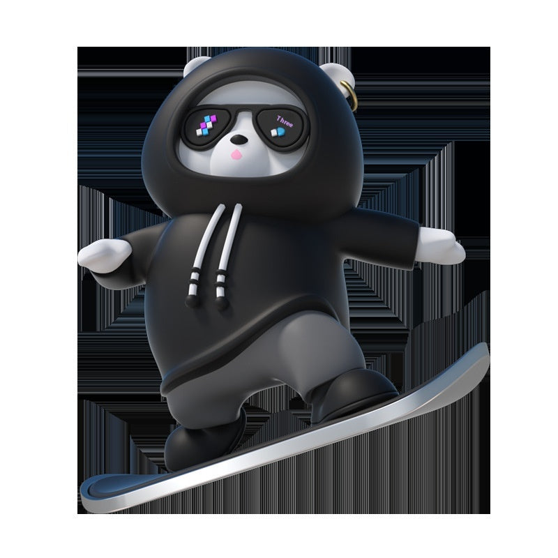 Car Cartoon Animal Bear Center Console Screen Dashboard Bear Car Decoration