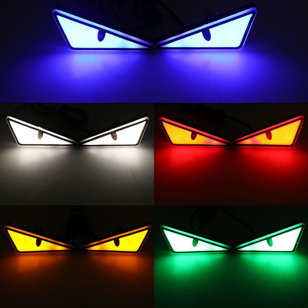 Triangle and Semi Circle Eyes Modified General Motorcycle Decorative Accessories Car Lights