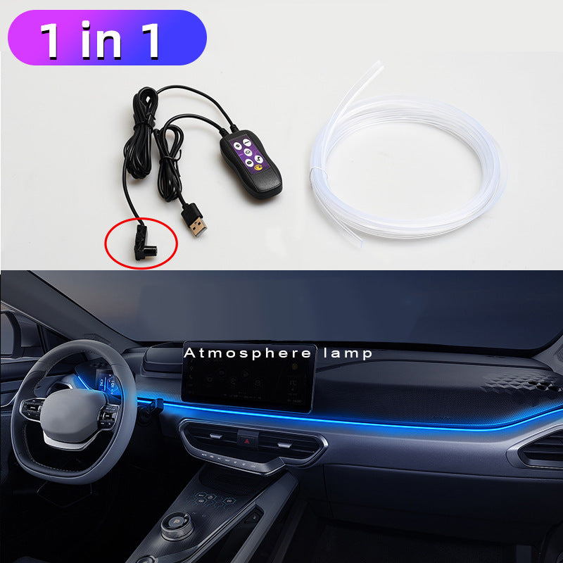 Car Led Atmosphere Lamp Usb Colorful Color Changing Center Console Instrument Panel Decorative Lamp Neon Light