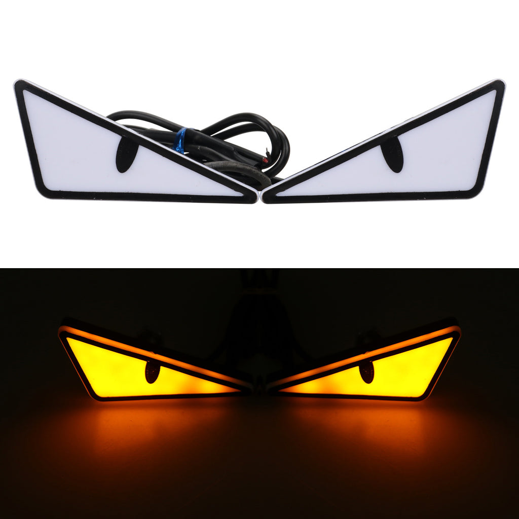 Triangle and Semi Circle Eyes Modified General Motorcycle Decorative Accessories Car Lights