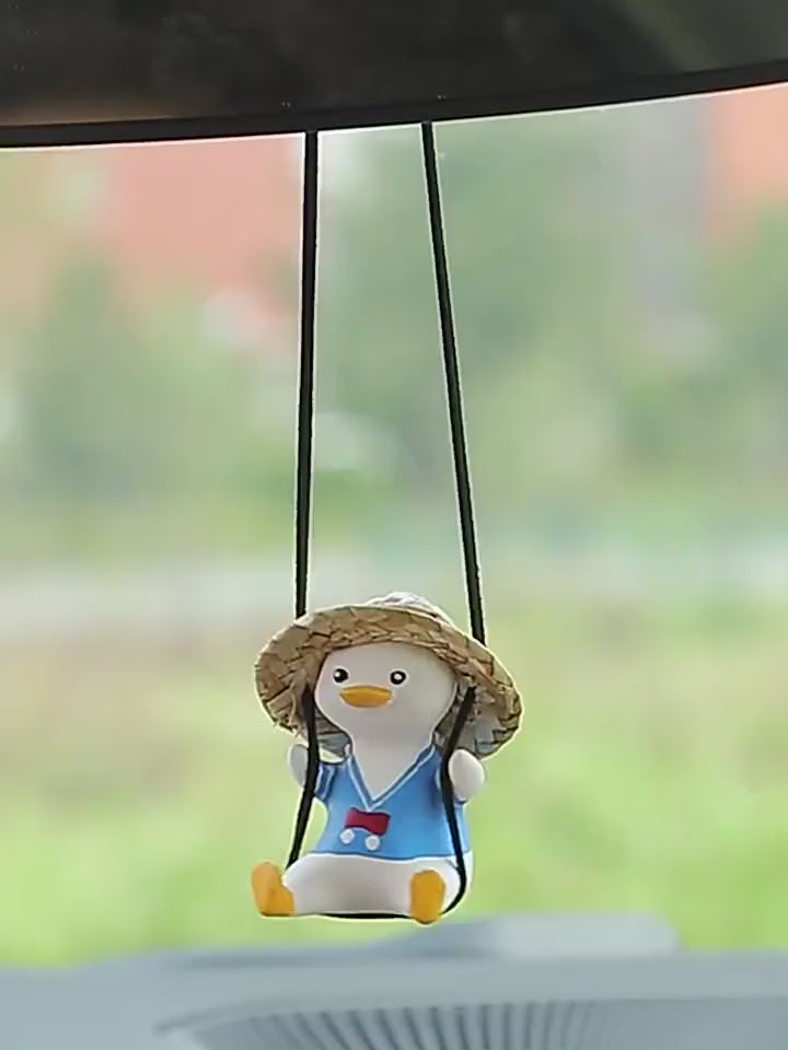 Car Pendant Cute Anime Little Duck Swing Auto Rear